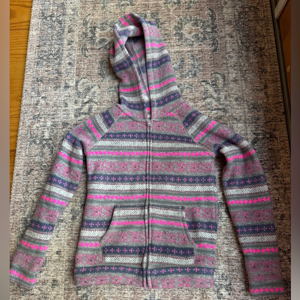 OshKosh B'gosh Pink and Gray Striped Kids Jacket